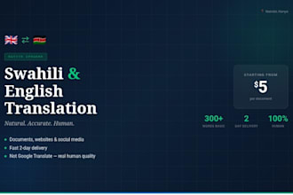translate english to swahili or swahili to english accurately
