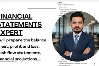 prepare balance sheet, profit and loss, cash flow statements
