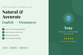 translate english to vietnamese naturally and accurately
