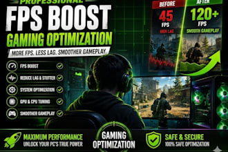 boost fps, reduce lag, and optimize windows PC for gaming