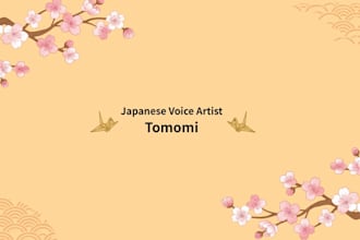 record a professional japanese voice over