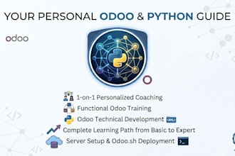 teach you odoo development and python for custom modules and web development