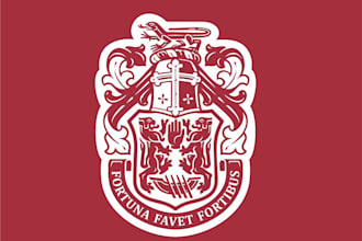 design shield and crest heraldry logo