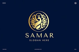 design luxury peacock logo design for business brand identity
