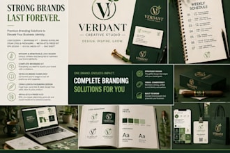 design full branding kit with style guide create modern logo