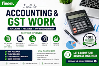 do gst return filing and accounting work ,excel data entry