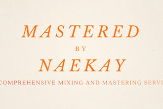 mix and master your song with a professional analog character