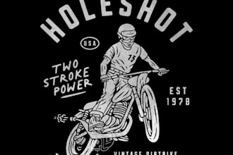 design modern motorcycle, biker, vintage motorbike emblem and racing logo