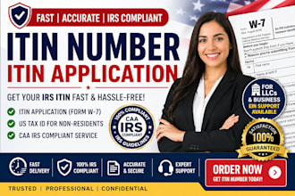 help you with itin application for tax filing and business needs