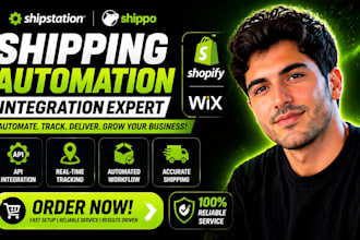 integrate shipstation shippo api tracker with shopify and wix for shipping
