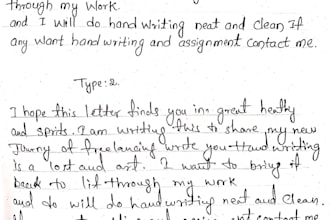 write anything in neat handwriting