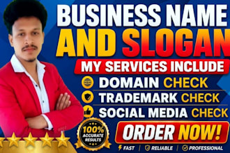 create iconic business name ideas, brand names and slogans