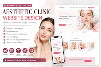 design a professional wordpress website for aesthetic clinics