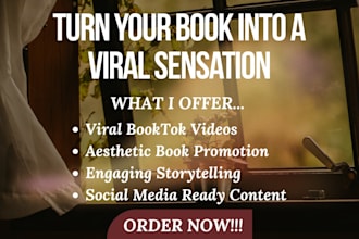 create a viral style booktok videos for  your book