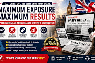 write and distribute UK press release to news sites for SEO backlinks