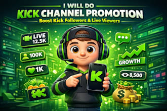 do kick channel promotion to boost kick followers, kick live viewers