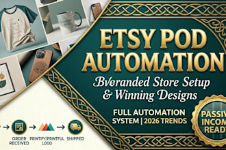 set up a branded etsy print on demand shop and automate your sales