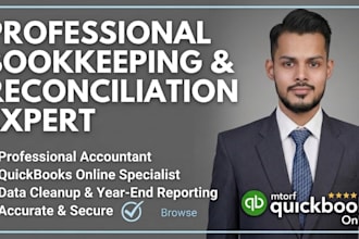 do quickbooks online bookkeeping, cleanup, and bank reconciliation as a cma