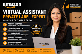 be your amazon virtual assistant and amazon account manager for private label