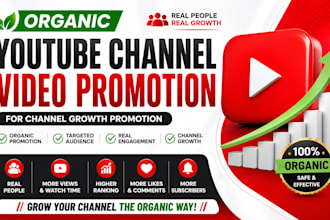 organic youtube channel video promotion for channel growth promotion