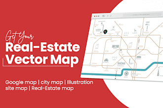 design custom vector site maps or travel maps
