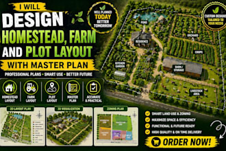 design homestead layout farm layout plot layout and master plan for farmland use