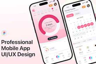 do professional mobile app UI design with figma