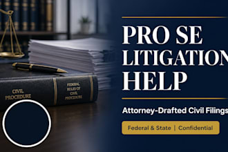 be your pro se litigation help USA attorney for your civil lawsuit complaints