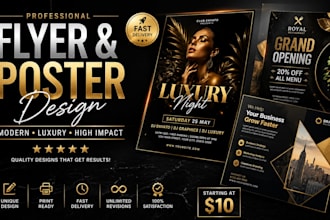 design professional flyer, poster or advertisement