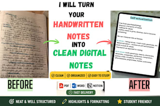 turn your handwritten notes into clean digital notes