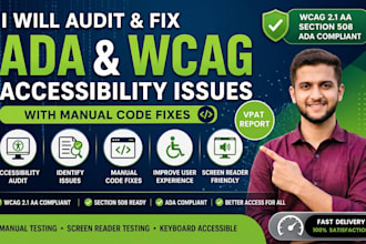 audit and fix ada, wcag accessibility issues with code fixes