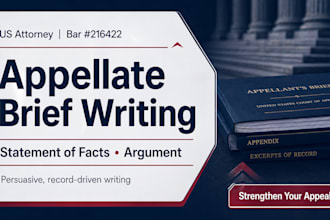 write a powerful appellate brief argument or statement of facts