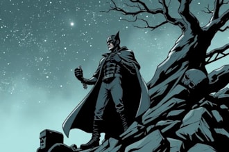 draw comic book cover or graphic novel illustrations