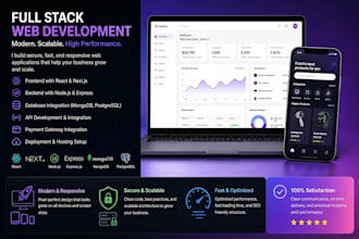 build full stack web application or custom website
