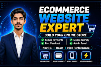 build complete ecommerce website with nextjs and react