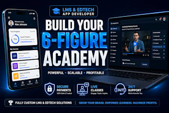 develop lms app tutoring app coaching app elearning platform edtech app