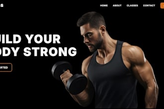 design a clean, modern and responsive landing page website