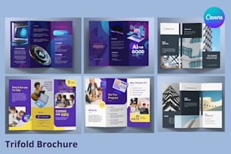 design a professional design such as brochure, booklet, flyers using canva