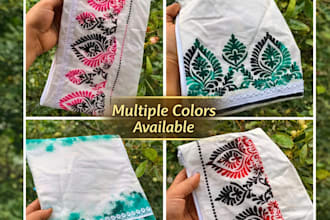 create handmade painted fabric purses in multiple colors for school and office