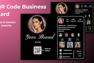 design professional qr code business card for your brand