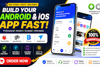 create an android and ios app with thunkable goodbarber bravo appsheet
