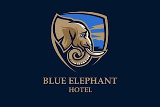 design a modern elephant logo design for business branding