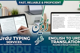 do professional urdu typing and english to urdu translation