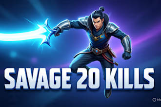 design eye catching youtube thumbnail for mobile legends gaming channel