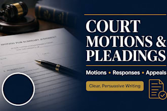 draft court motions, pleadings, and legal documents as a US attorney