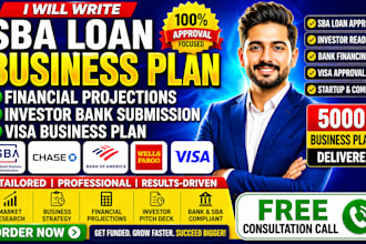 write sba loan business plan financial projections investor bank submission visa