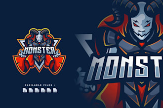do creative modern attractive monster logo