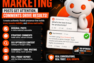 use reddit SEO post and comment to promote ai business website app or products