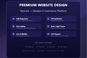 build a professional ecommerce website with shopping cart and checkout