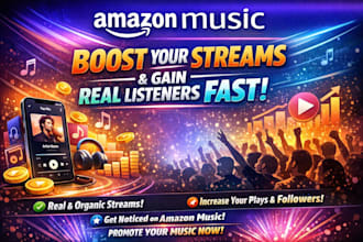 promote your amazon music tracks to boost streams and real listeners fast